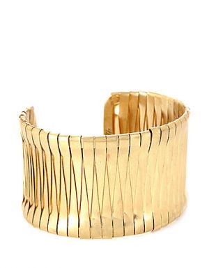 Kenneth Cole New York Gold-Tone Woven Cuff Bracelet.jpg